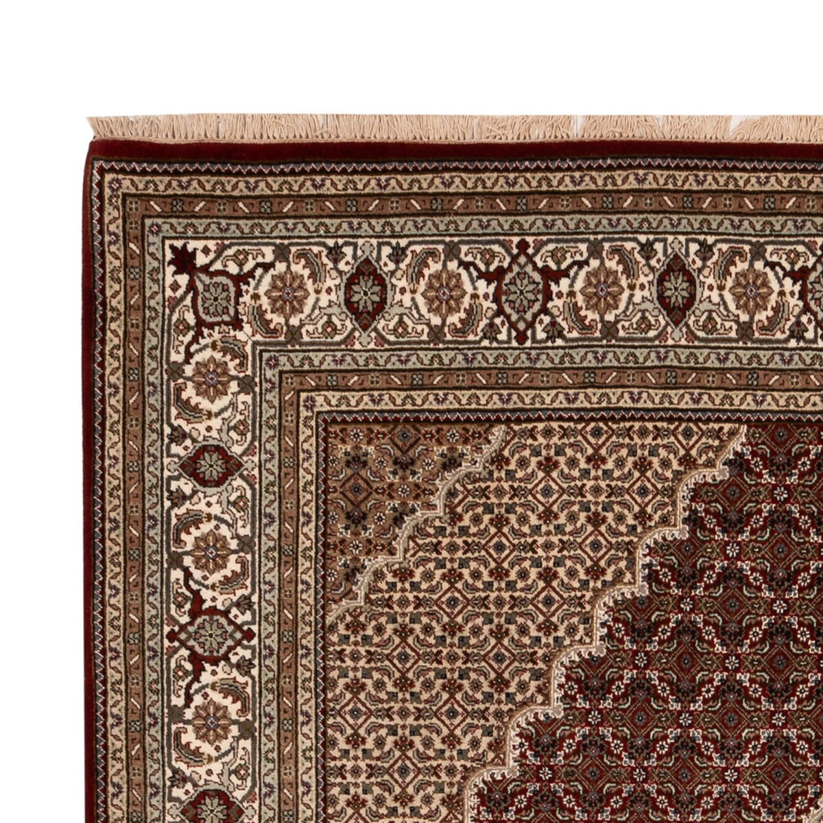 Orientalsk tæppe - Tabriz - 300 x 197 cm - mørk beige
