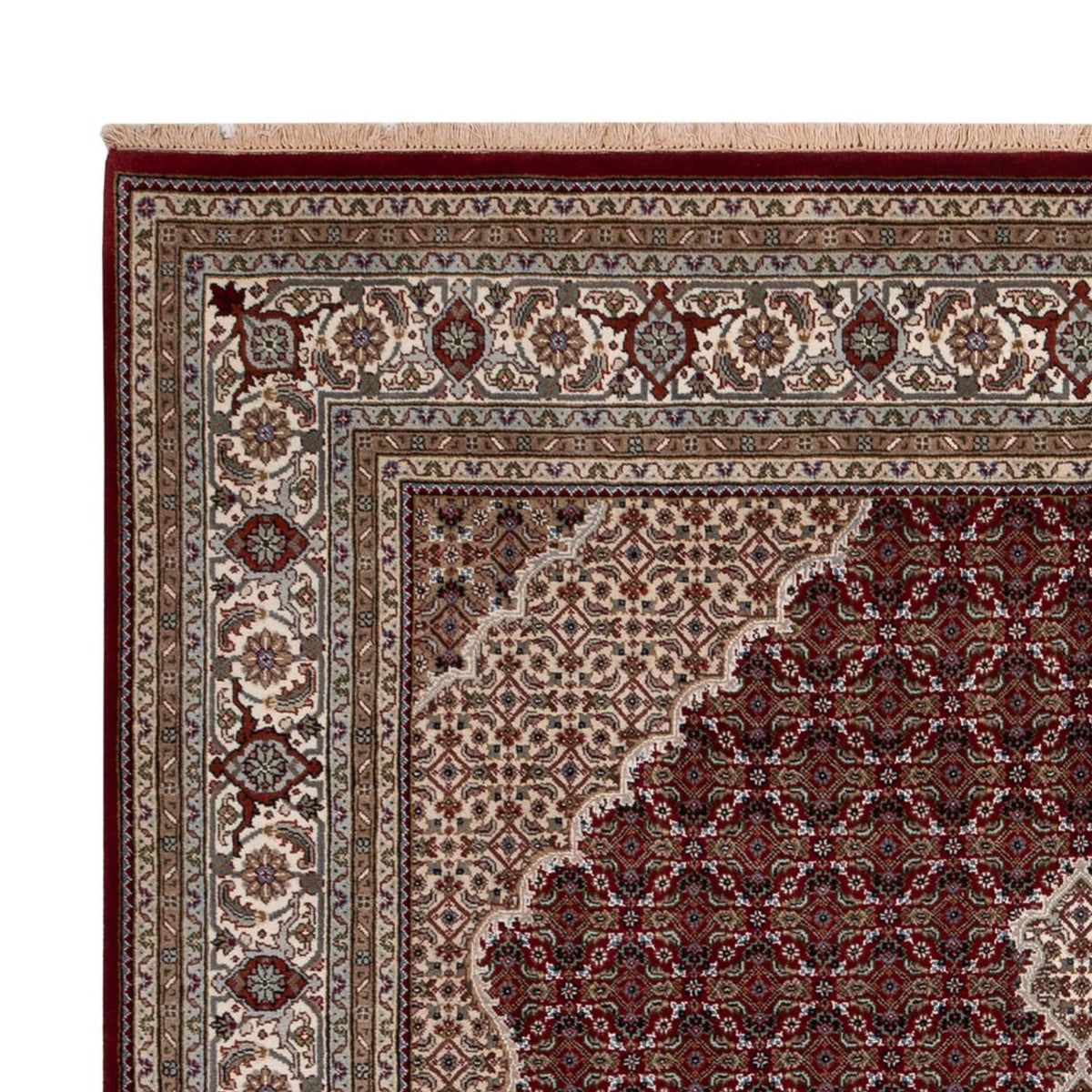 Orientalsk tæppe - Tabriz - 257 x 202 cm - mørk beige