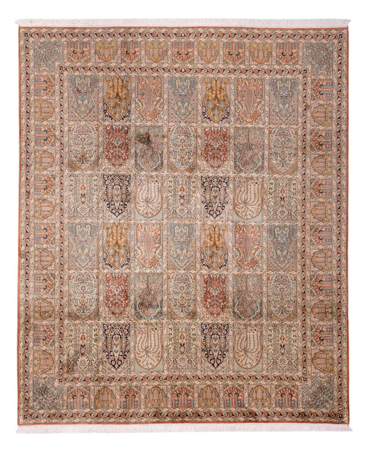 Silketæppe - Kashmir Silk - 307 x 250 cm - flerfarvet