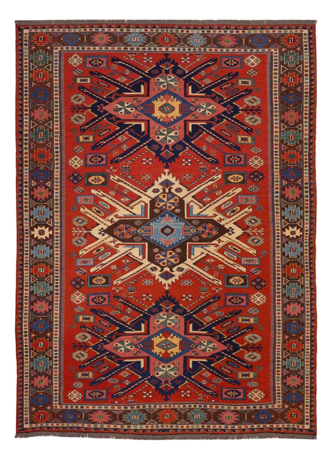 Kelim-tæppe - orientalsk - Soumak - 282 x 198 cm - rød