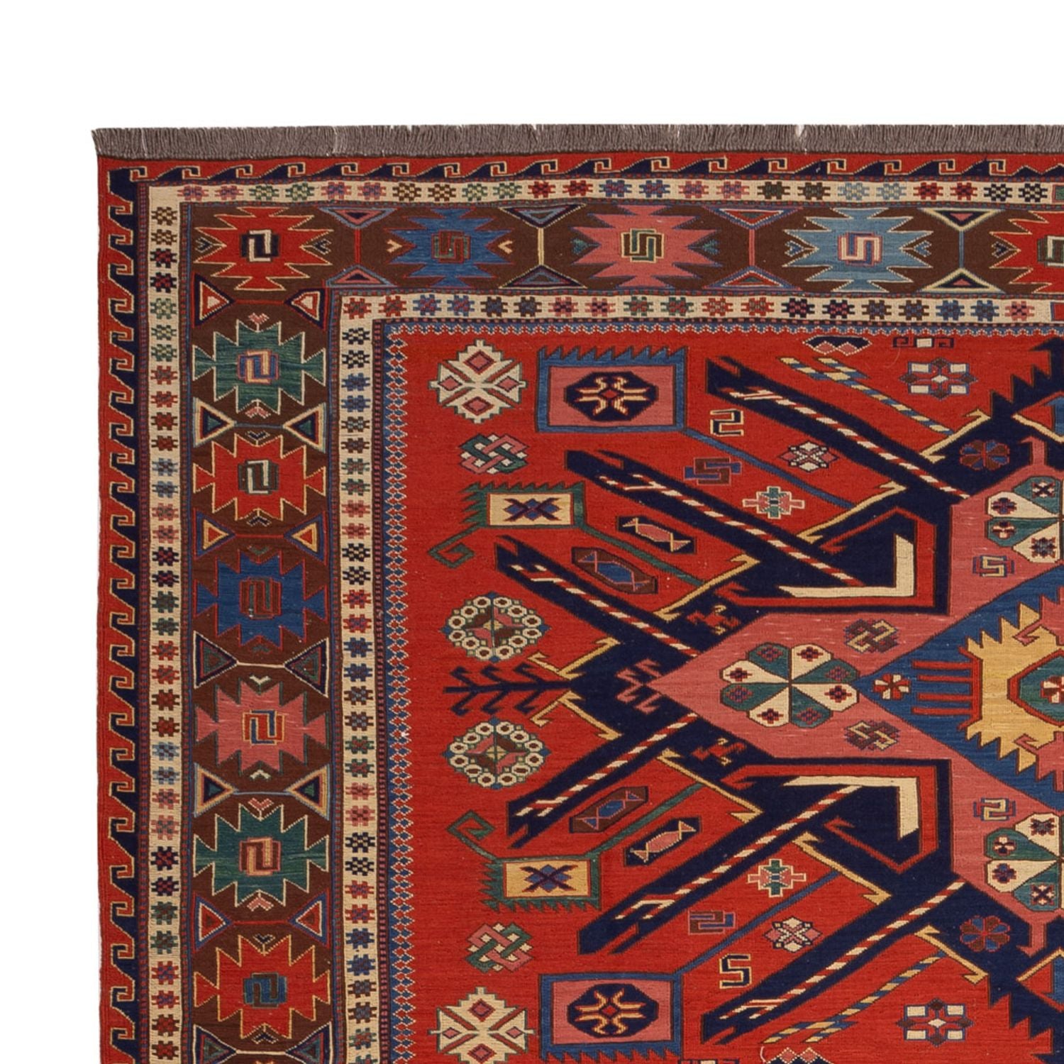 Kelim-tæppe - orientalsk - Soumak - 282 x 198 cm - rød