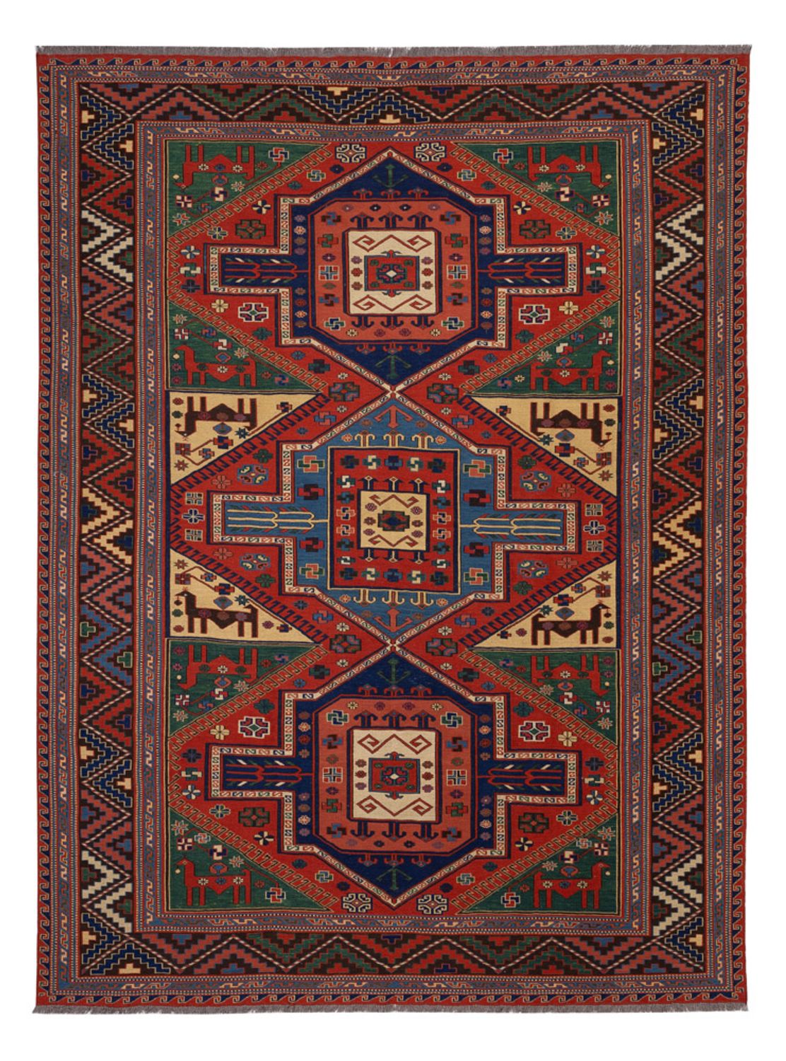 Kelim-tæppe - orientalsk - Soumak - 276 x 205 cm - rød