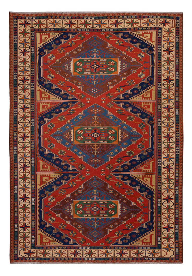 Kelim-tæppe - orientalsk - Soumak - 294 x 204 cm - rød