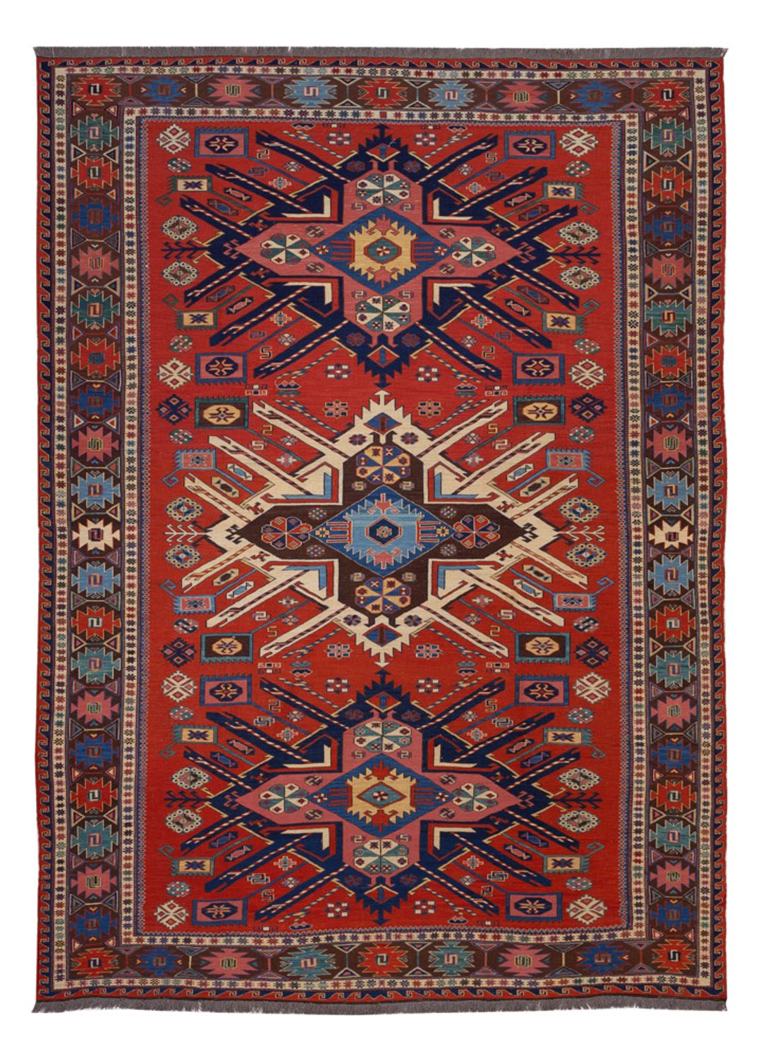 Kelim-tæppe - orientalsk - Soumak - 292 x 218 cm - rød