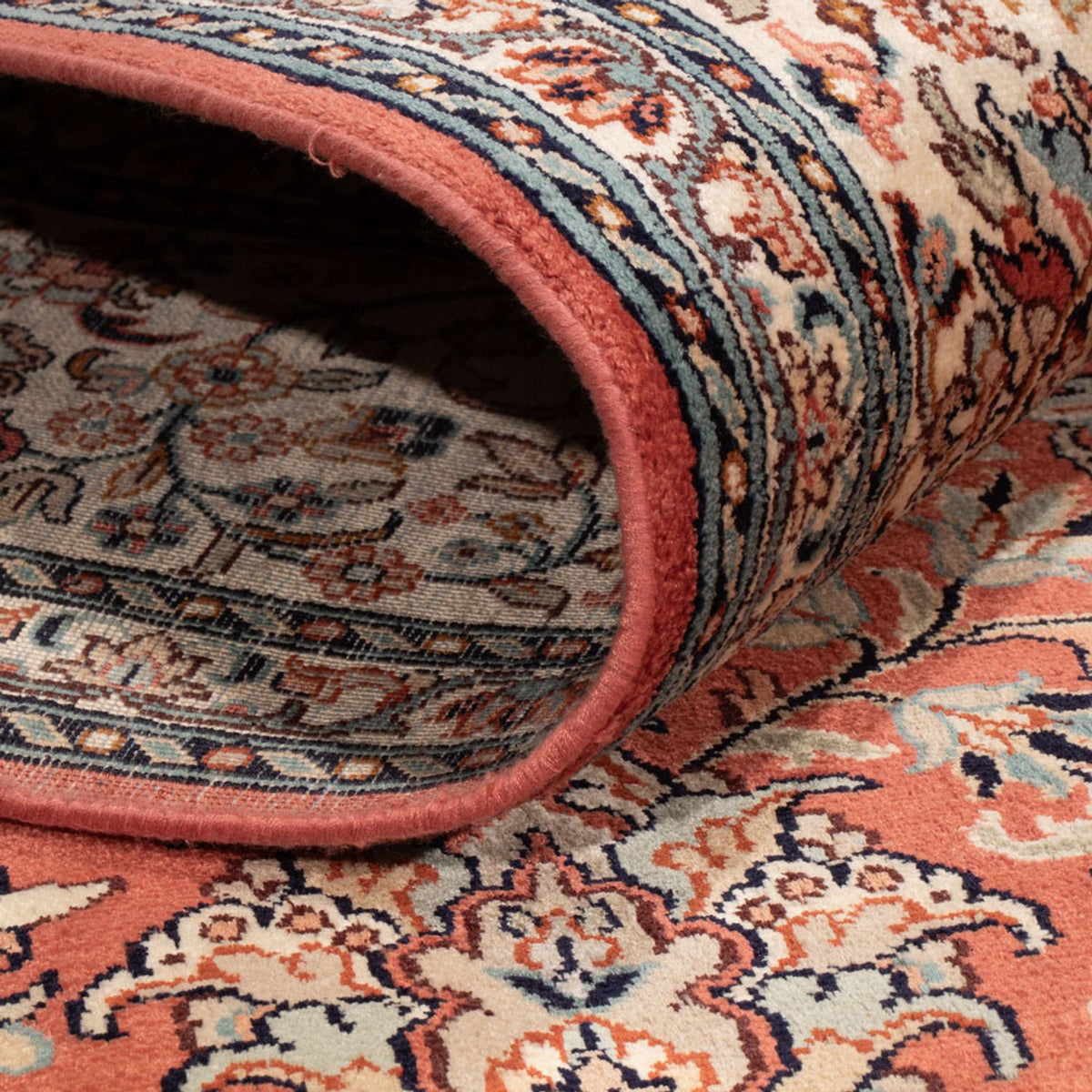 Silketæppe - Kashmir Silk - 268 x 184 cm - lysrød