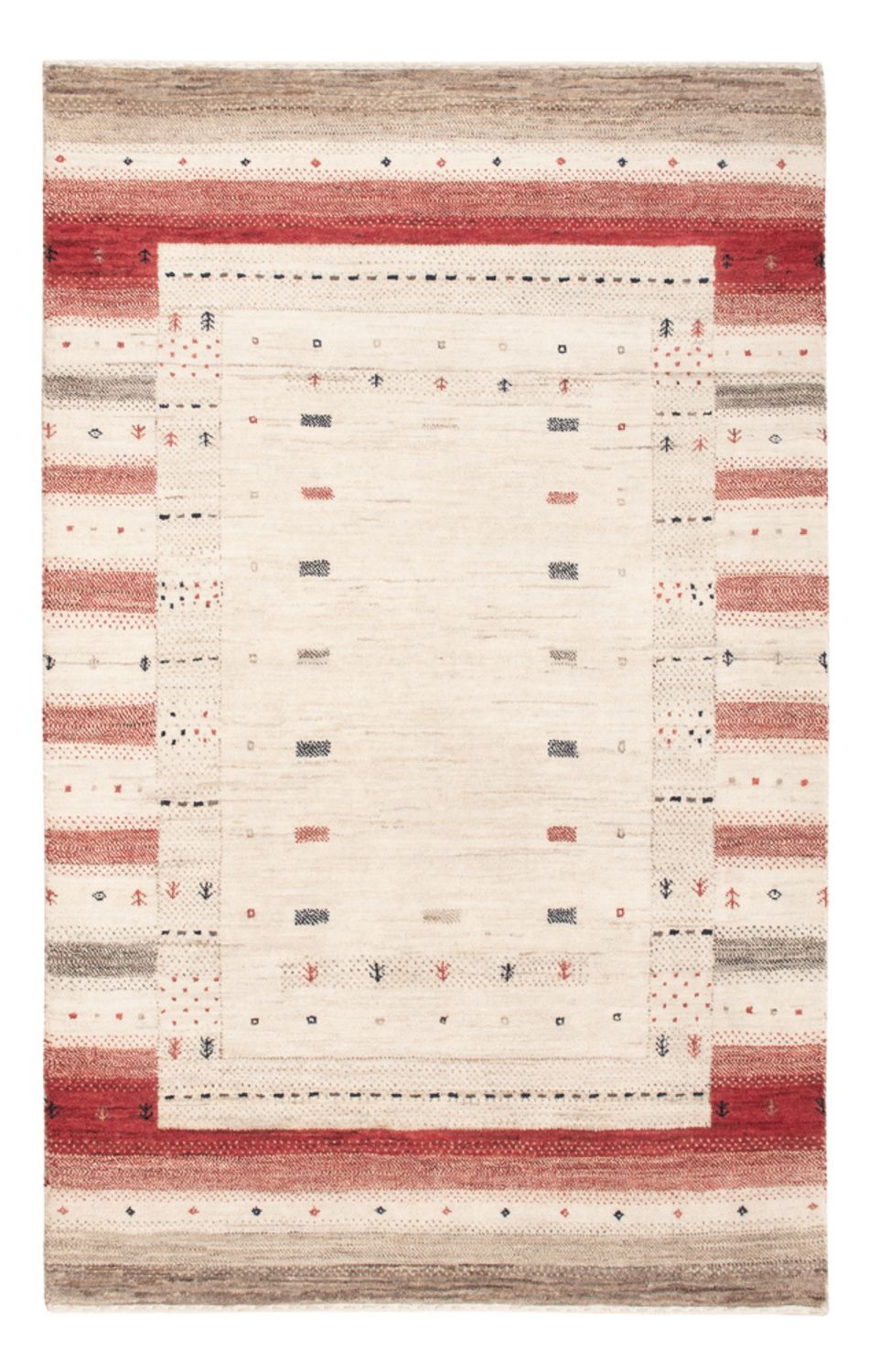 Gabbeh-tæppe - Loribaft Indus - 155 x 102 cm - beige