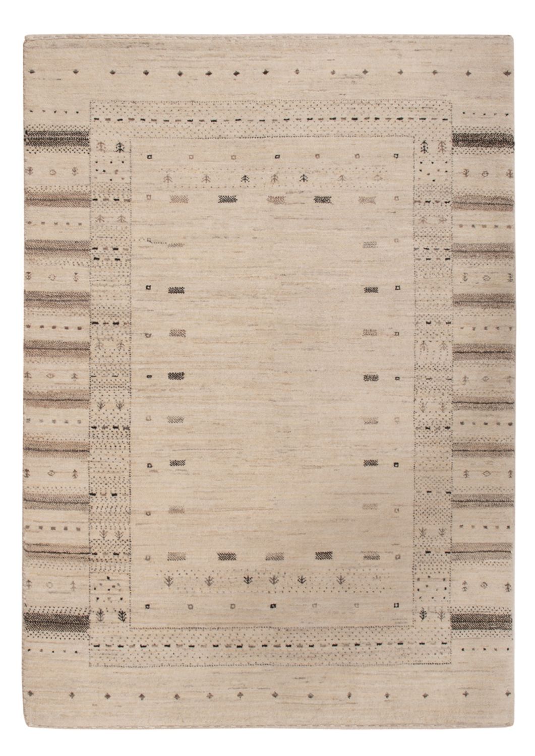 Gabbeh-tæppe - Loribaft Indus - 153 x 108 cm - beige