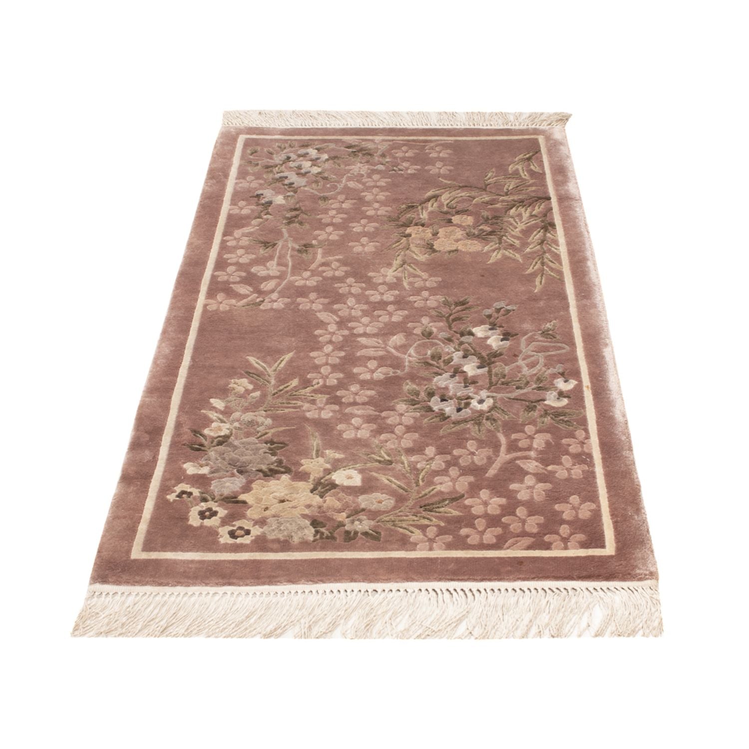 Silketæppe - China Silk - 123 x 62 cm - beige