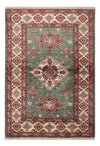 Kazak Tæppe 85x117cm - Orientalsk tæppe - Rektangulær / Grøn / 85 x 117 cm Rektangulær