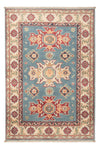 Kazak Tæppe 83x123cm - Orientalsk tæppe - Rektangulær / Lyseblå / 83 x 123 cm Rektangulær
