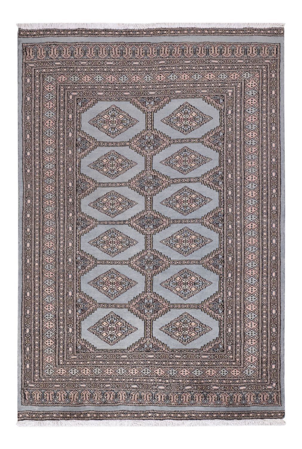 Pakistan Tæppe - 181 x 124 cm - lyseblå