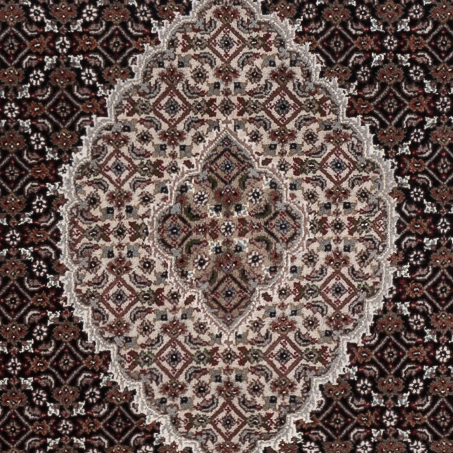 Orientalsk tæppe - Tabriz - 188 x 123 cm - mørk beige