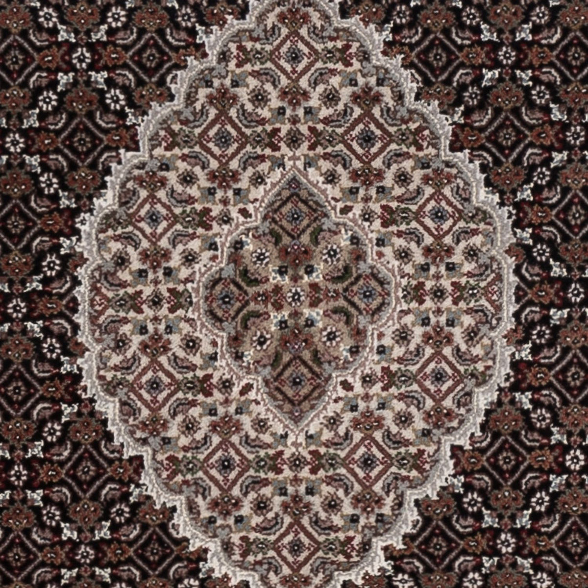 Orientalsk tæppe - Tabriz - 188 x 123 cm - mørk beige