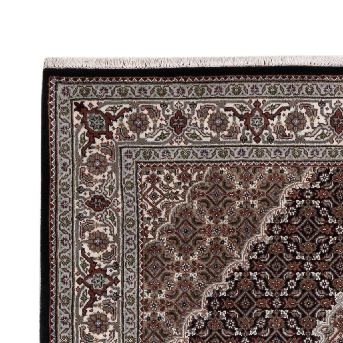 Orientalsk tæppe - Tabriz - 188 x 123 cm - mørk beige