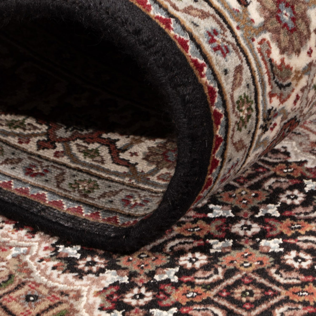 Orientalsk tæppe - Tabriz - 188 x 123 cm - mørk beige