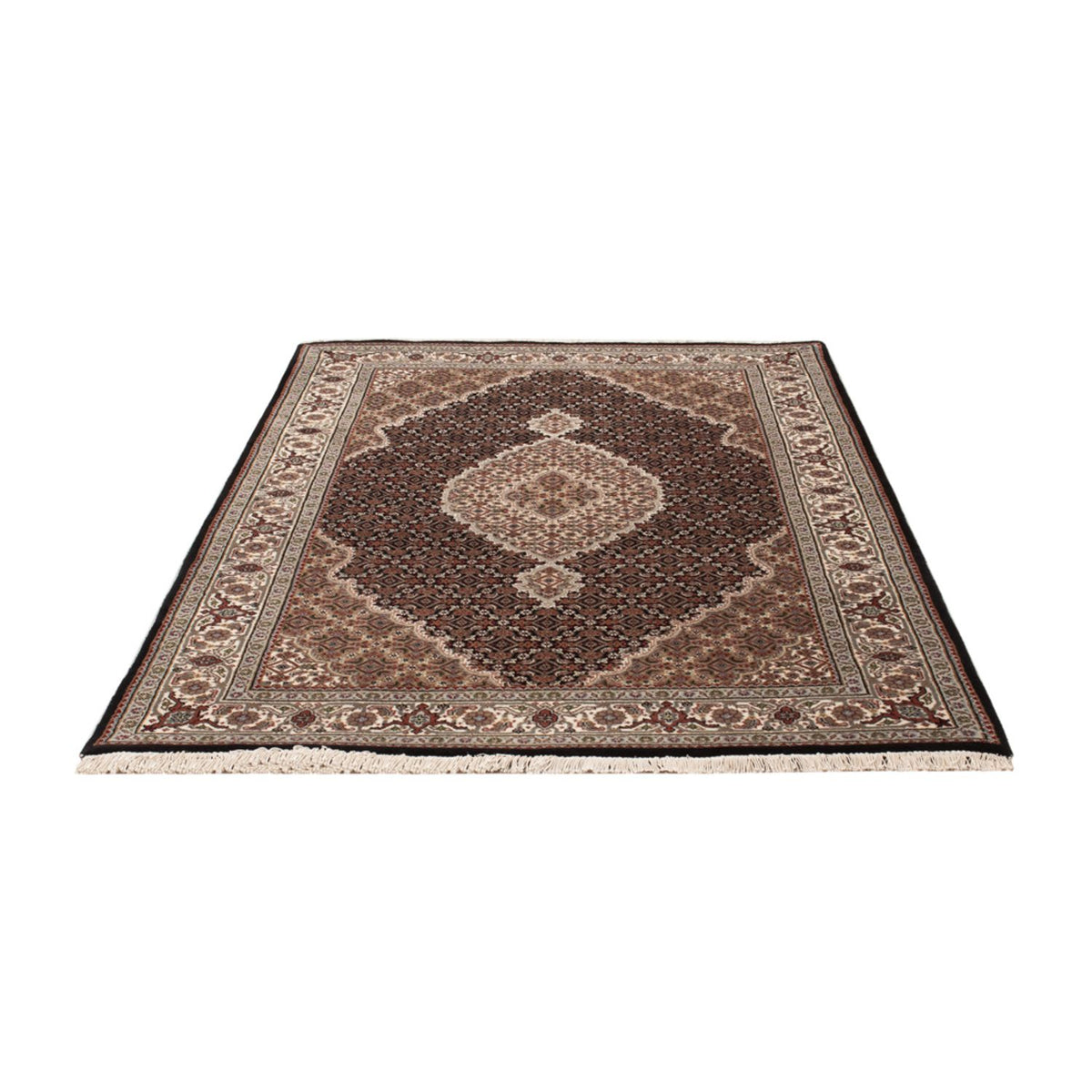 Orientalsk tæppe - Tabriz - 188 x 123 cm - mørk beige