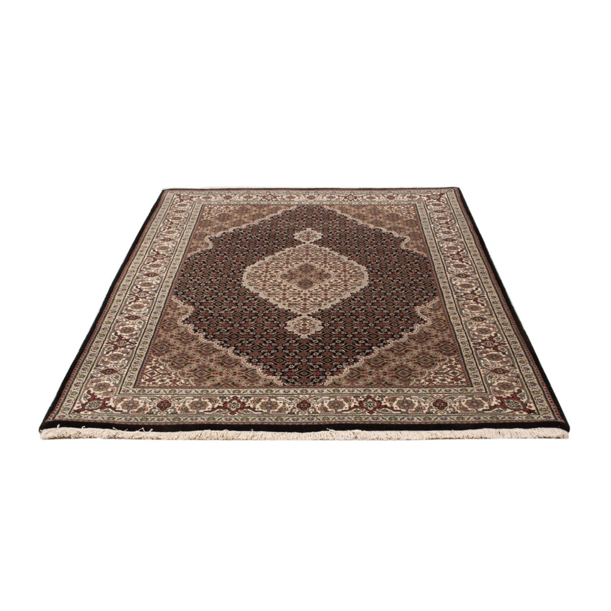 Orientalsk tæppe - Tabriz - 187 x 124 cm - mørk beige