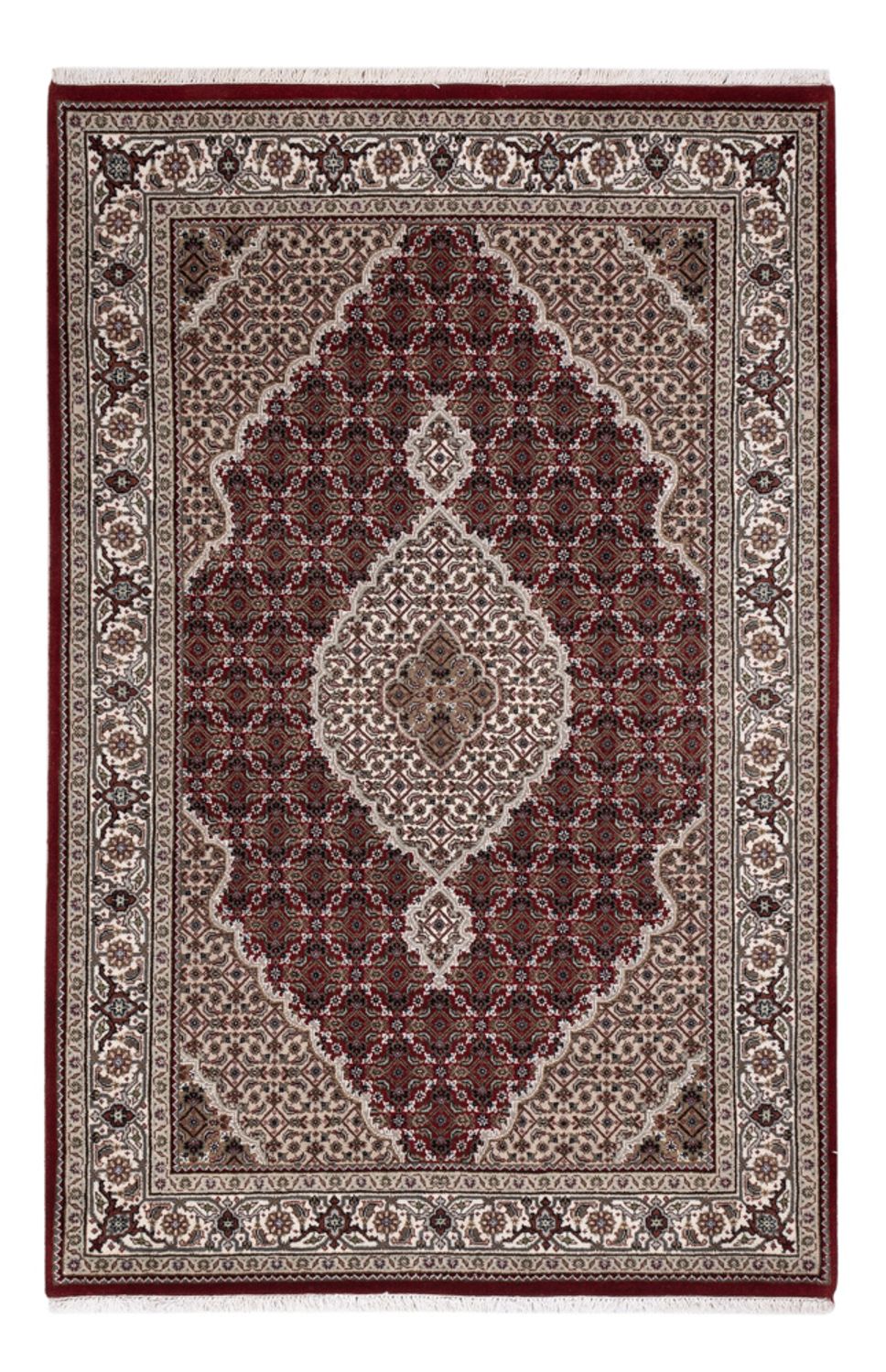 Orientalsk tæppe - Tabriz - 187 x 123 cm - mørk beige