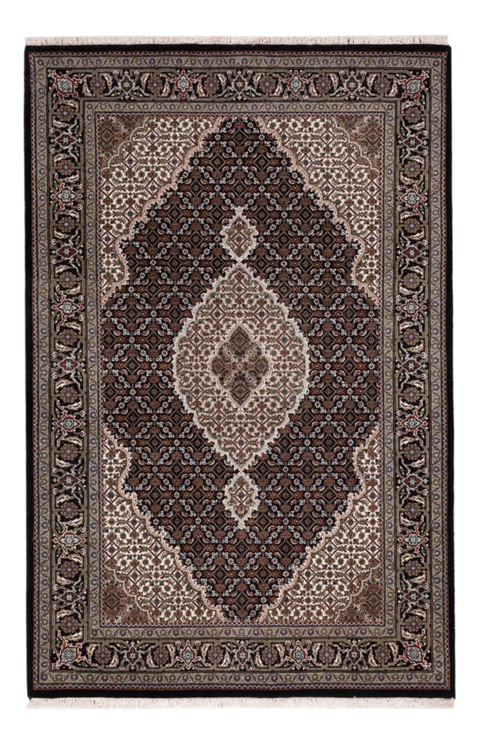 Orientalsk tæppe - Tabriz - 184 x 120 cm - mørk beige
