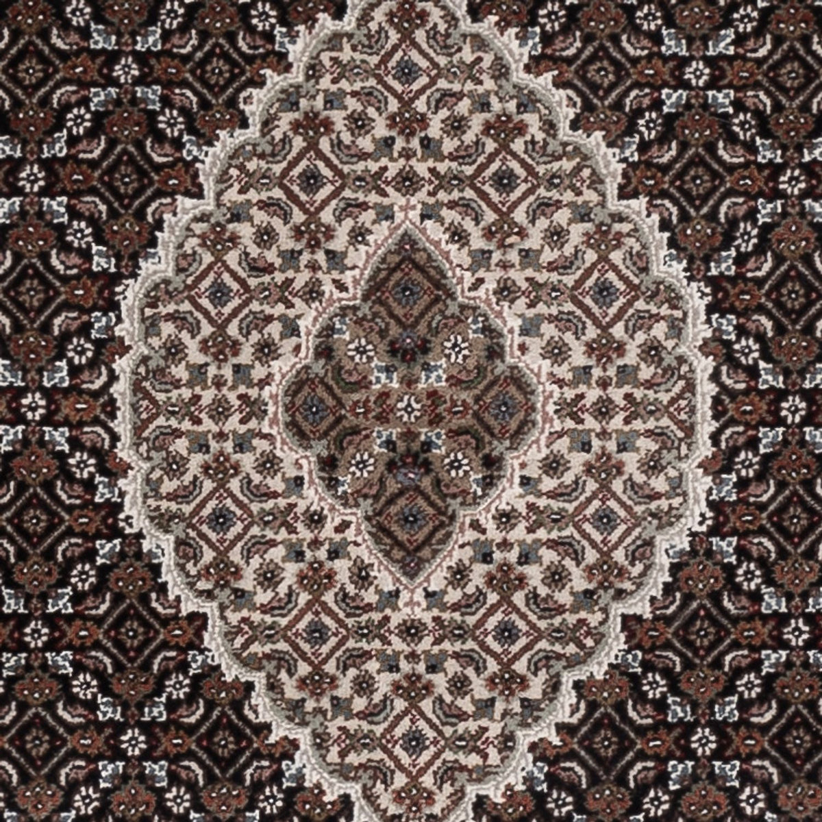 Orientalsk tæppe - Tabriz - 184 x 120 cm - mørk beige