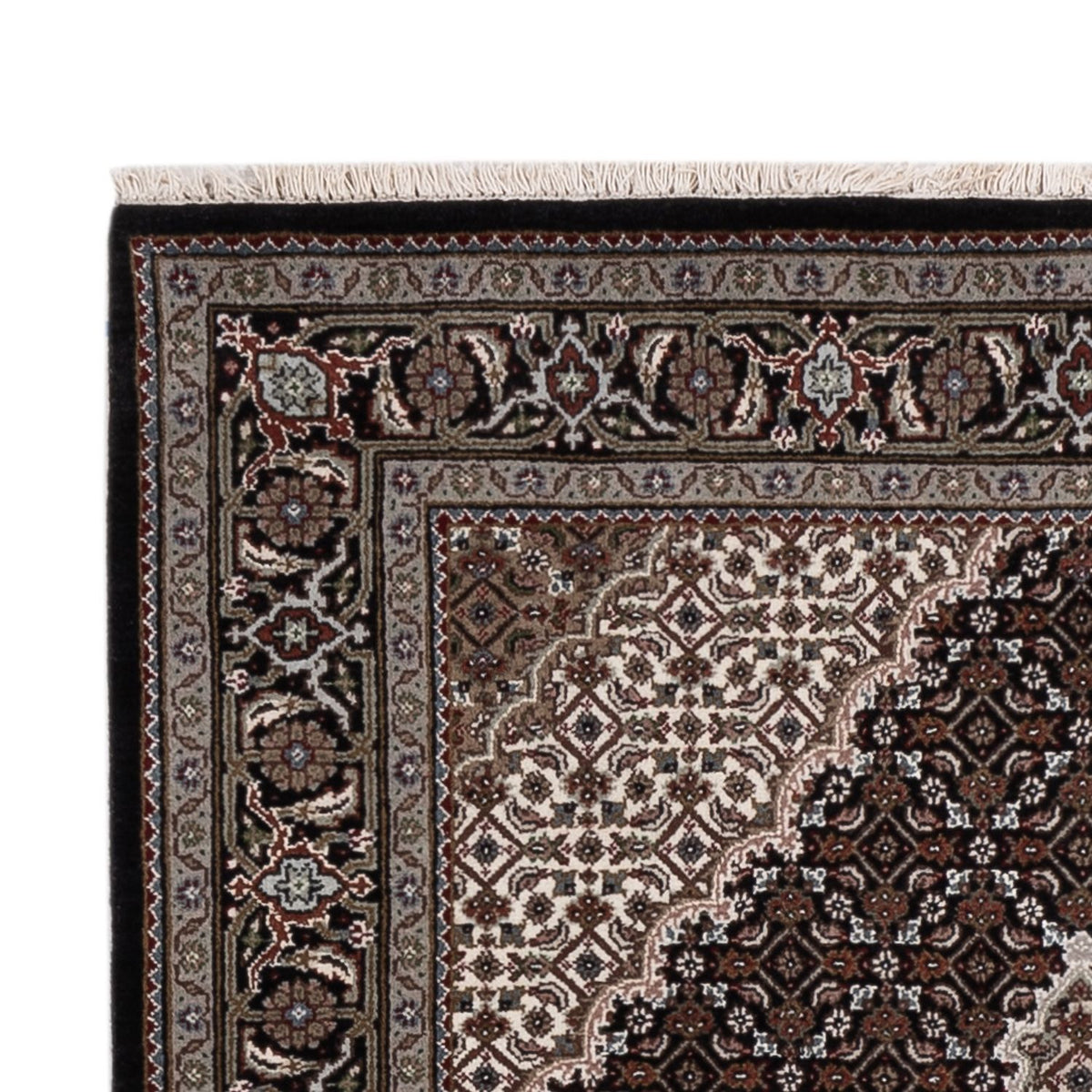 Orientalsk tæppe - Tabriz - 184 x 120 cm - mørk beige