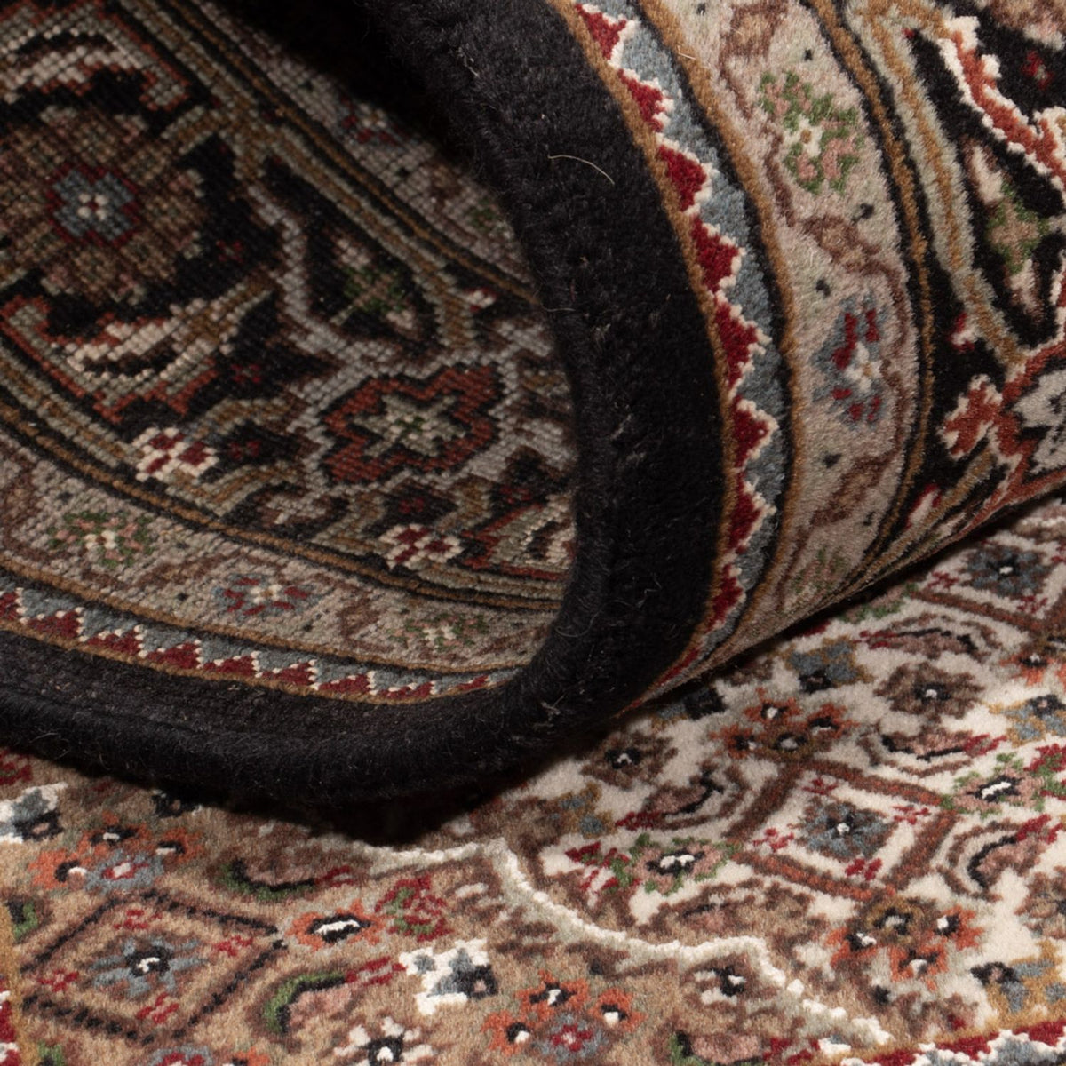 Orientalsk tæppe - Tabriz - 184 x 120 cm - mørk beige