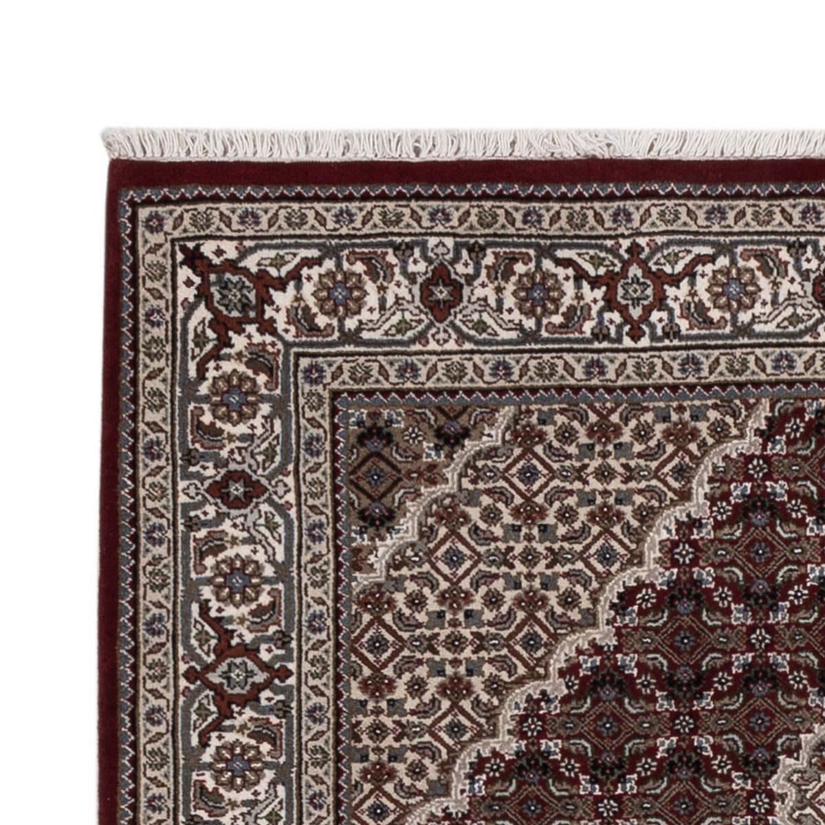 Orientalsk tæppe - Tabriz - 186 x 124 cm - mørk beige