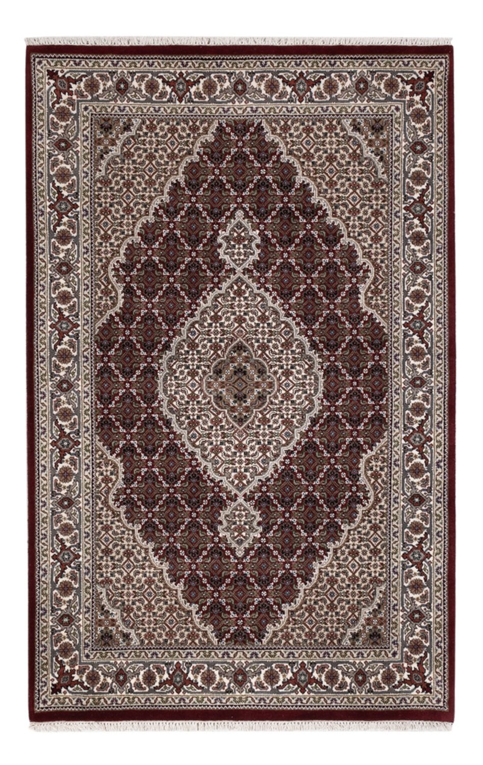 Orientalsk tæppe - Tabriz - 183 x 119 cm - mørk beige