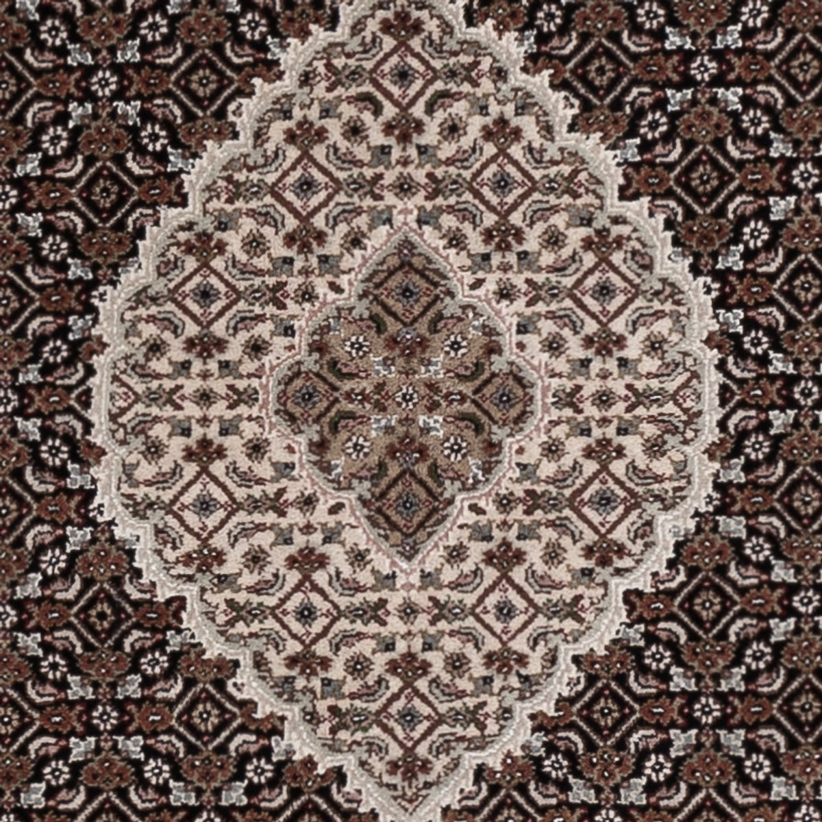 Orientalsk tæppe - Tabriz - 184 x 124 cm - mørk beige