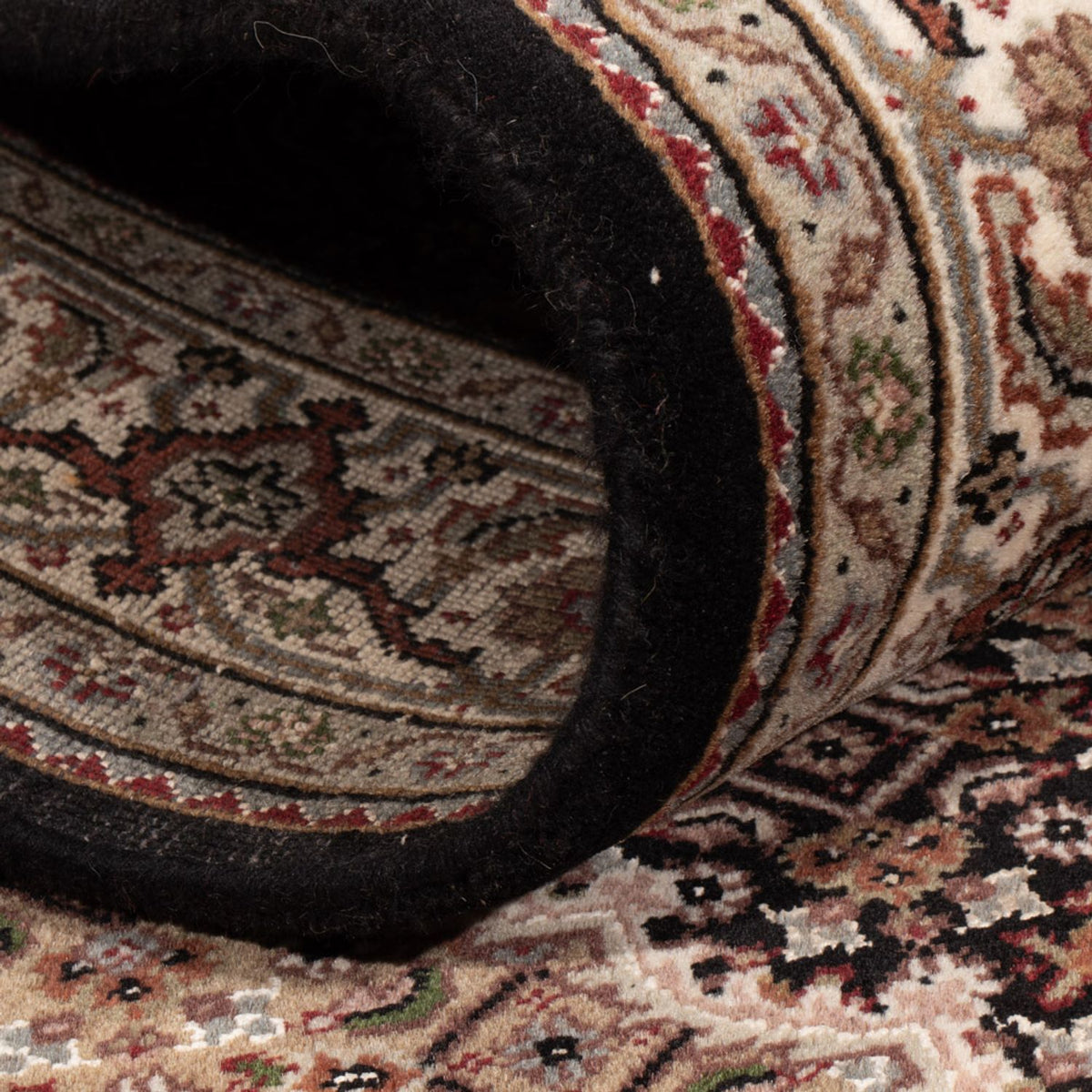 Orientalsk tæppe - Tabriz - 184 x 124 cm - mørk beige