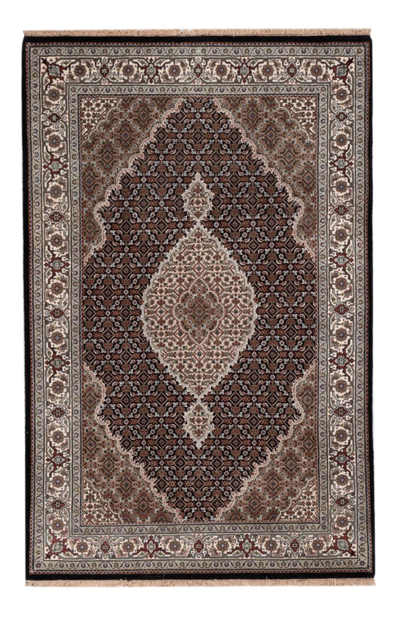 Orientalsk tæppe - Tabriz - 188 x 123 cm - mørk beige