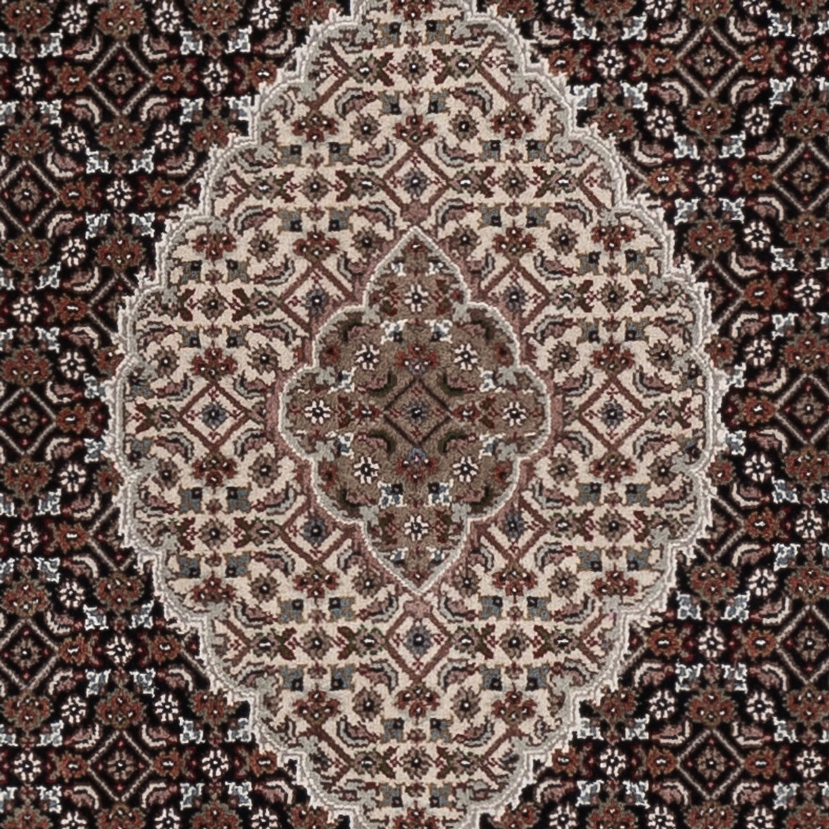 Orientalsk tæppe - Tabriz - 188 x 123 cm - mørk beige