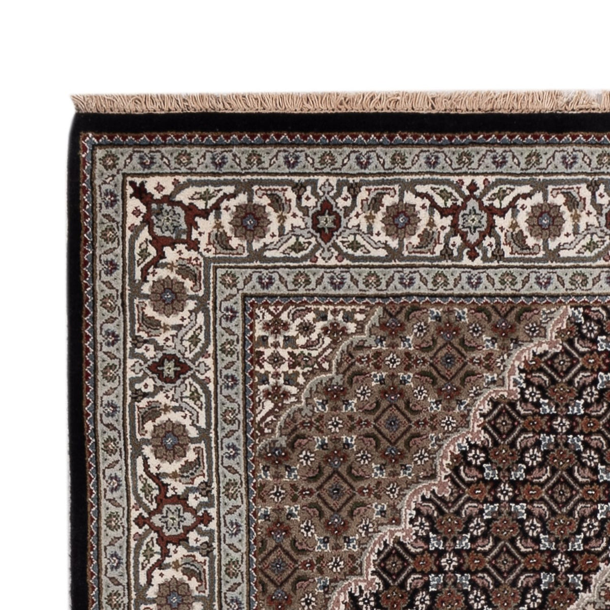 Orientalsk tæppe - Tabriz - 188 x 123 cm - mørk beige