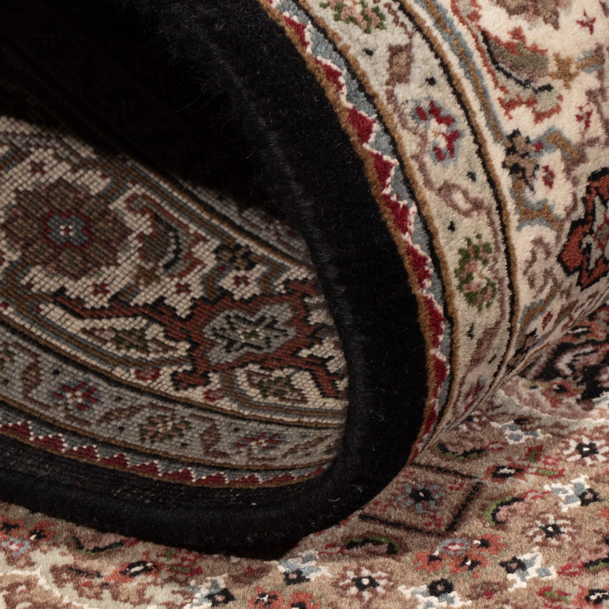 Orientalsk tæppe - Tabriz - 188 x 123 cm - mørk beige