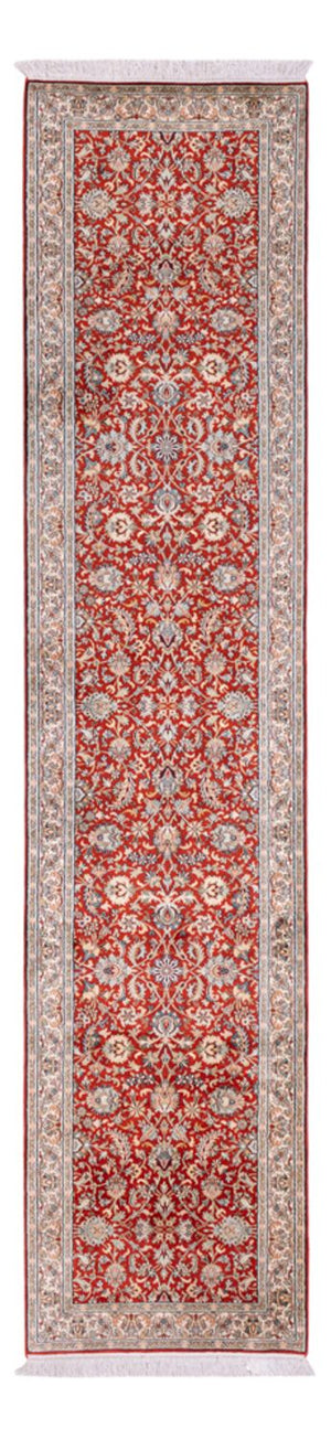 Løber Silketæppe - Kashmir Silk - 363 x 79 cm - rød