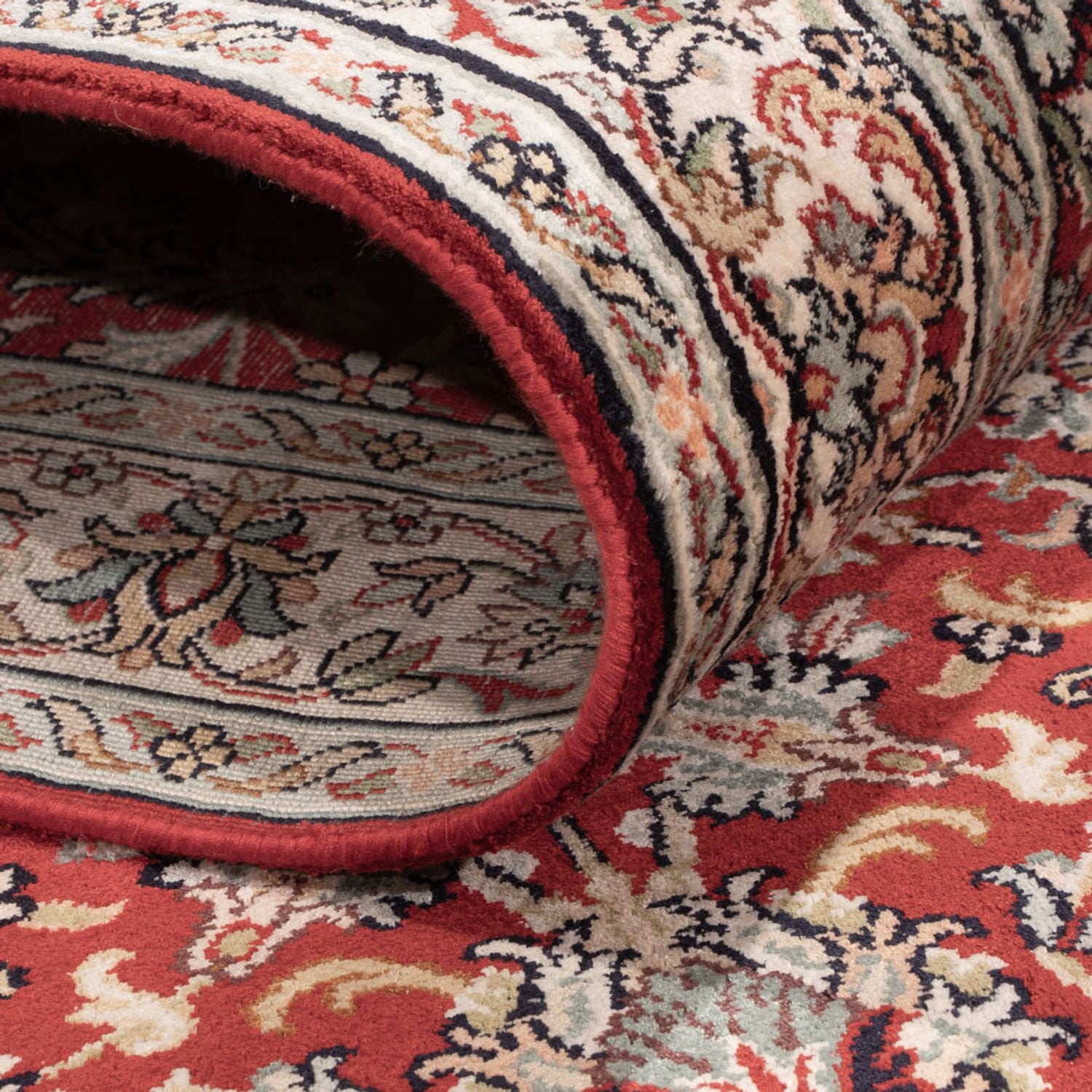 Løber Silketæppe - Kashmir Silk - 363 x 79 cm - rød