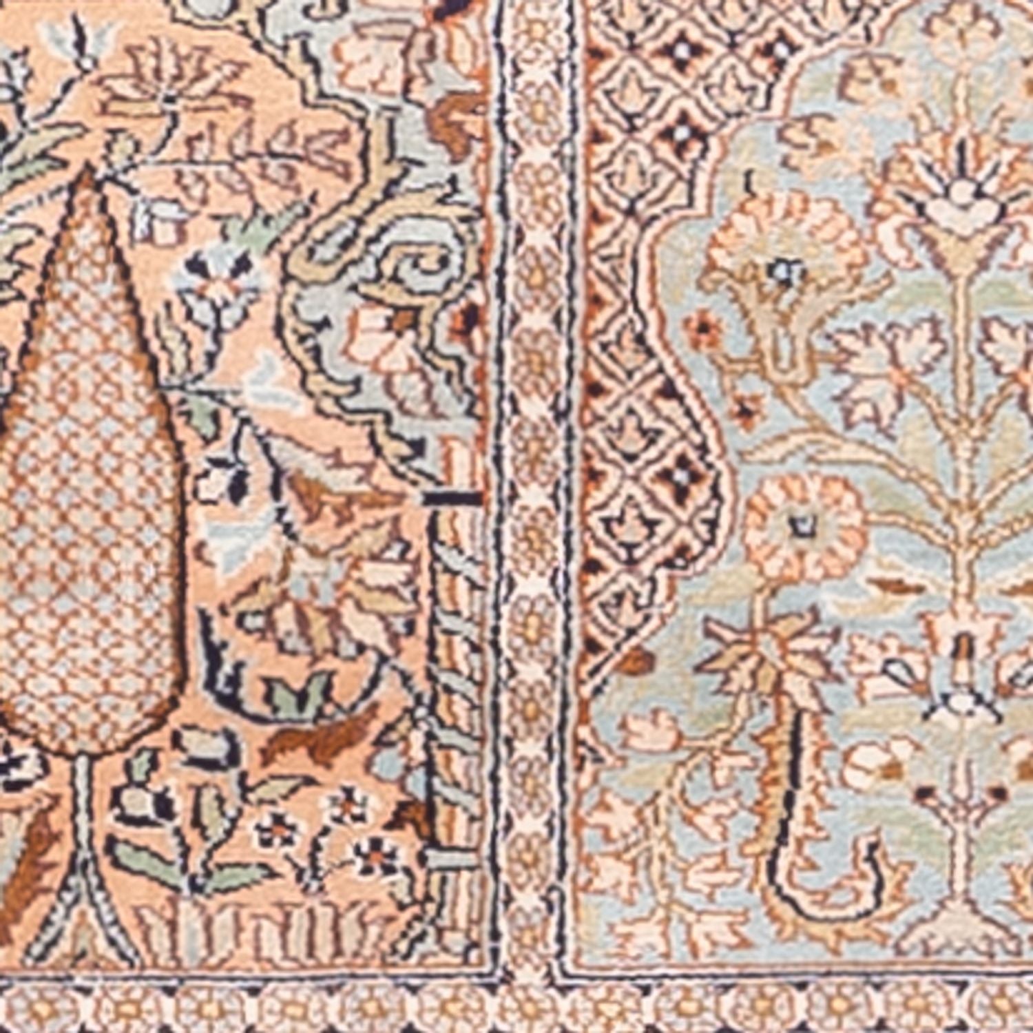 Løber Silketæppe - Kashmir Silk - 236 x 80 cm - mørk beige