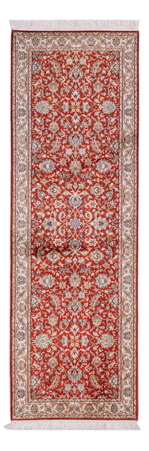 Løber Silketæppe - Kashmir Silk - 241 x 76 cm - rød