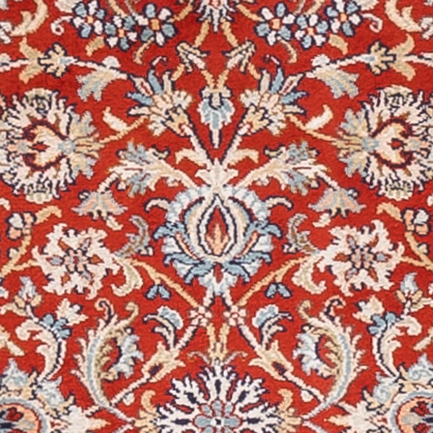 Løber Silketæppe - Kashmir Silk - 241 x 76 cm - rød