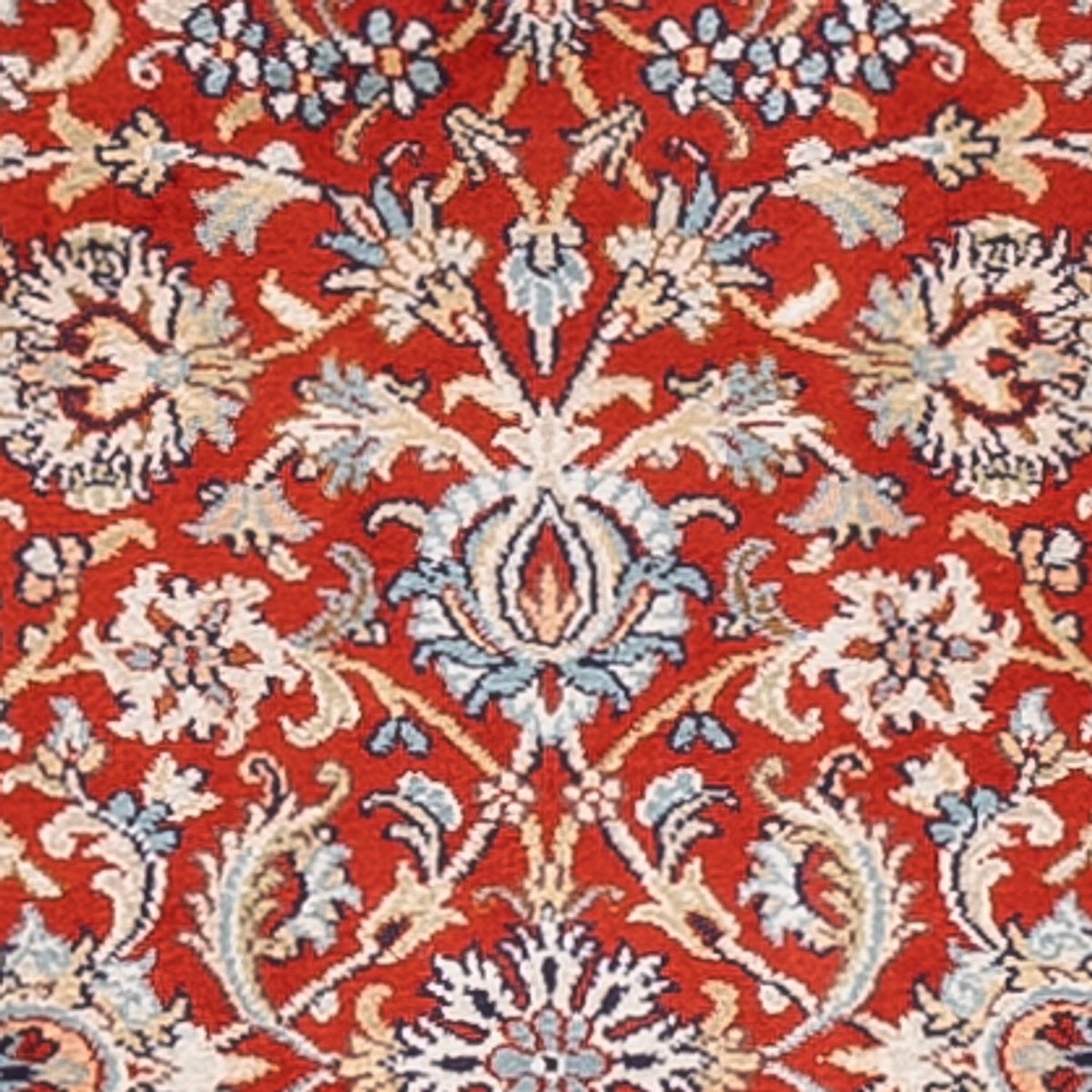 Løber Silketæppe - Kashmir Silk - 241 x 76 cm - rød