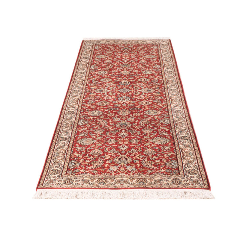 Løber Silketæppe - Kashmir Silk - 241 x 76 cm - rød