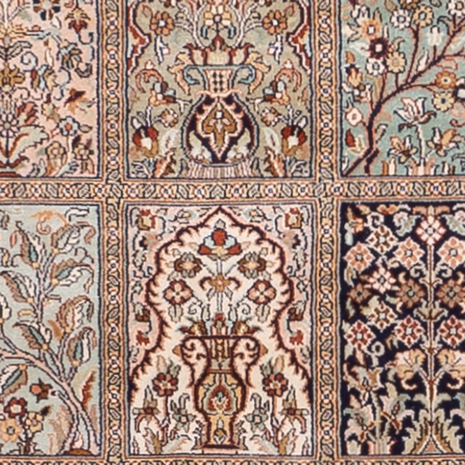 Løber Silketæppe - Kashmir Silk - 304 x 79 cm - mørk beige