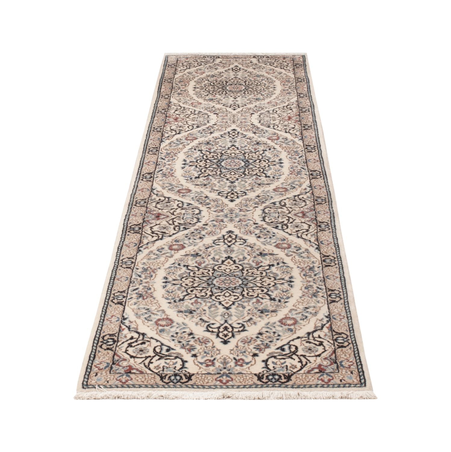 Løber Persisk tæppe - Nain - 293 x 60 cm - mørk beige