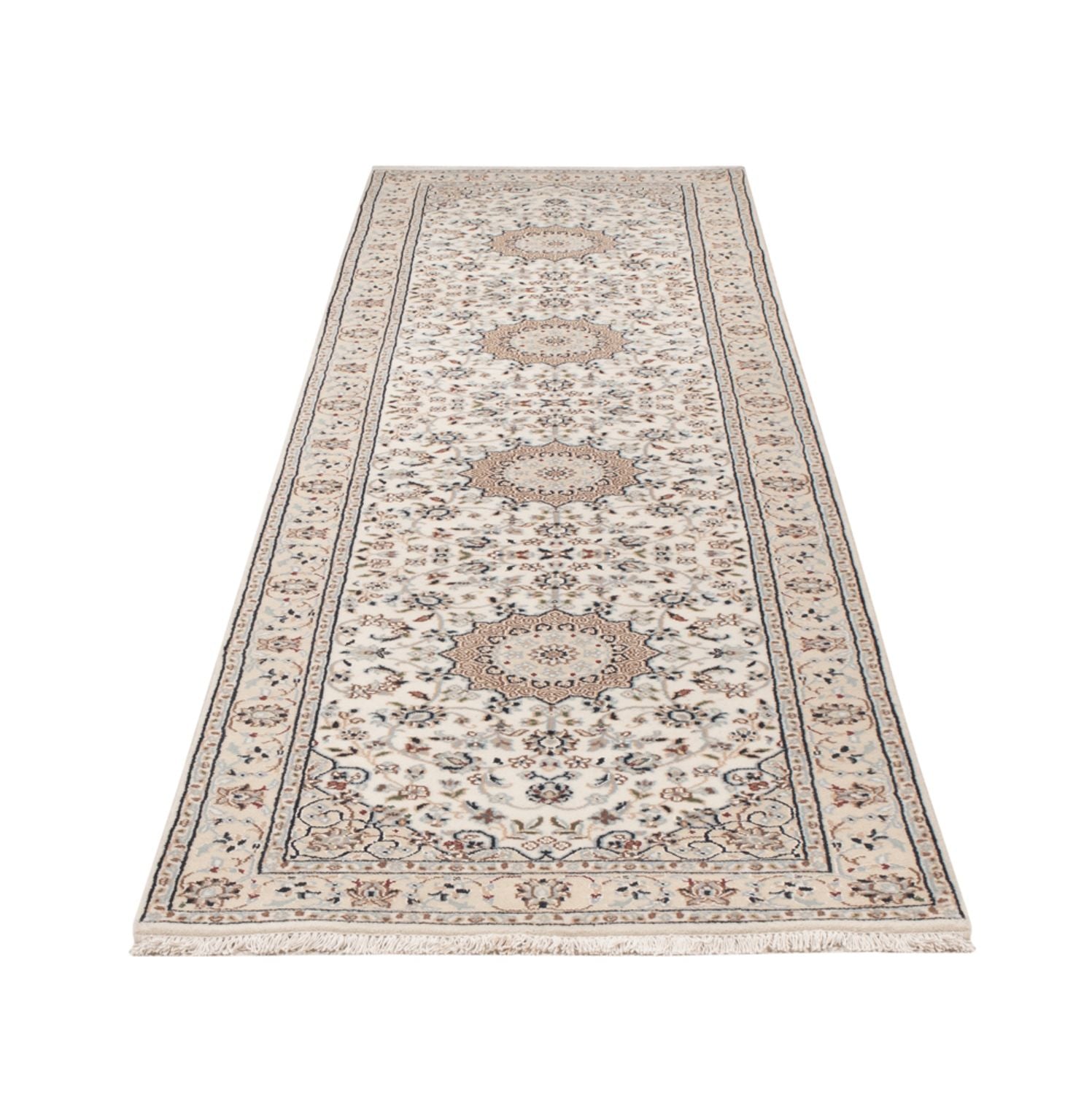 Løber Orientalsk tæppe - Nain - Indus - 307 x 80 cm - beige