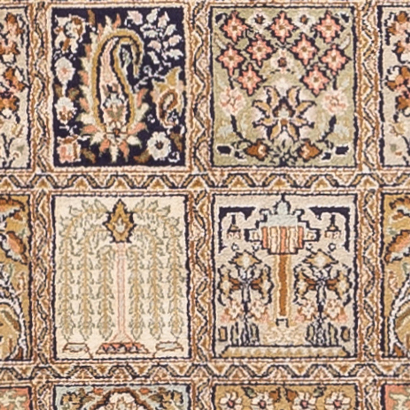 Løber Silketæppe - Kashmir Silk - 280 x 77 cm - mørk beige