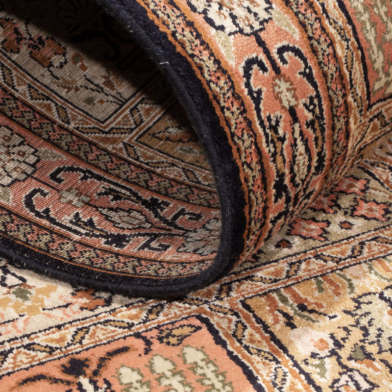 Løber Silketæppe - Kashmir Silk - 280 x 77 cm - mørk beige