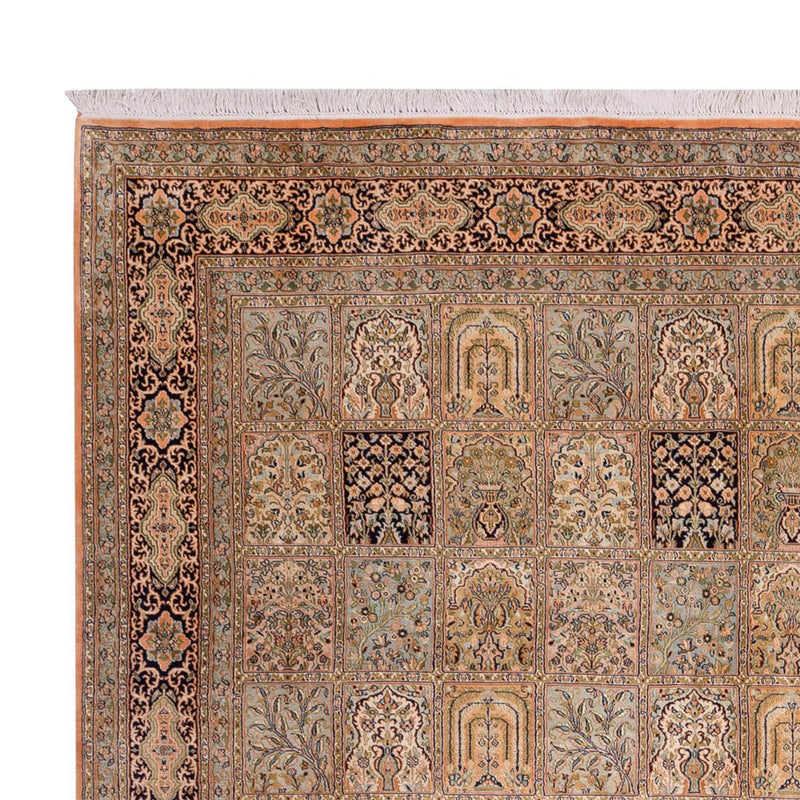 Silketæppe - Kashmir Silk - 378 x 273 cm - mørk beige