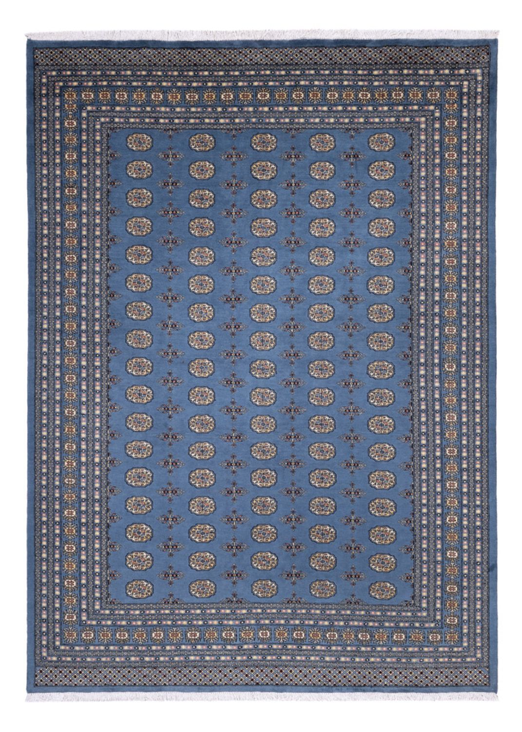 Afghansk tæppe - Bukhara - 344 x 248 cm - blå
