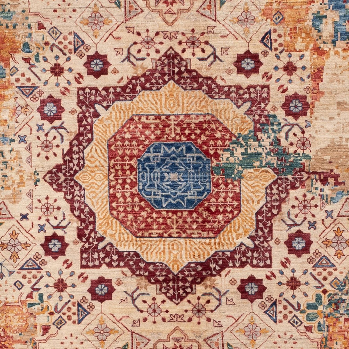 Designer tæppe - 335 x 246 cm - flerfarvet