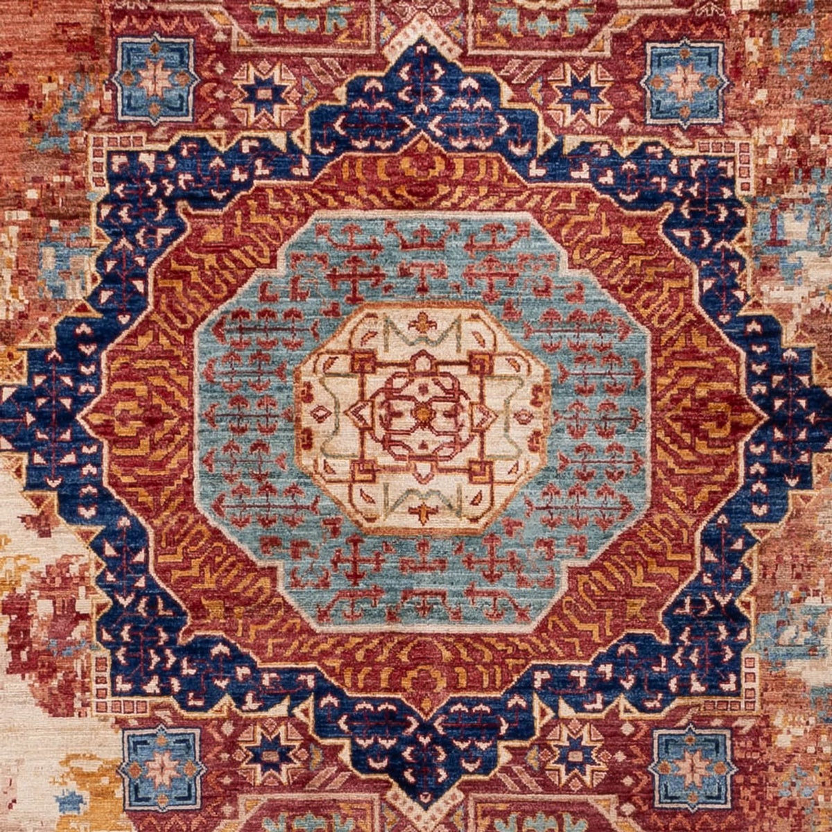 Designer tæppe - 340 x 253 cm - flerfarvet